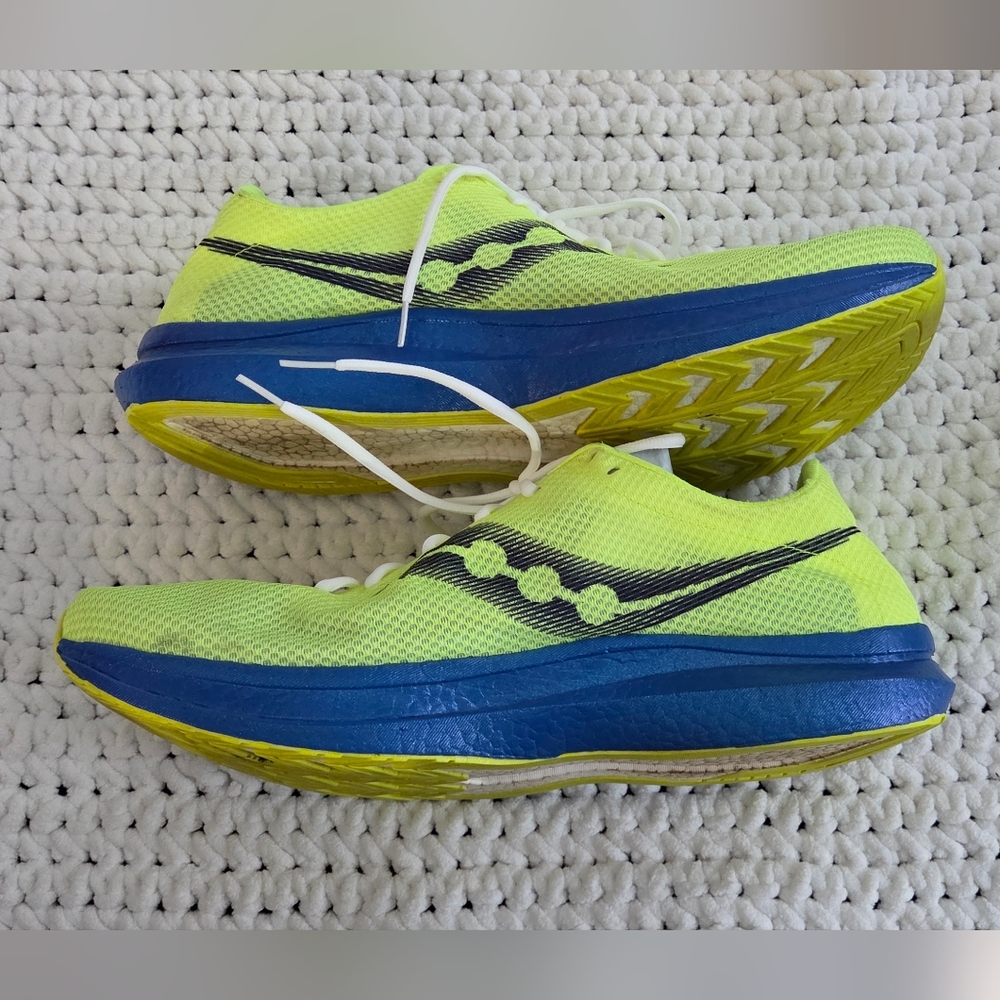 Saucony Shoes - 2022 Endorphin Pro+ Plus Boston Marathon - SZ 15 Mens Bl/Yellow - Picture 5 of 7